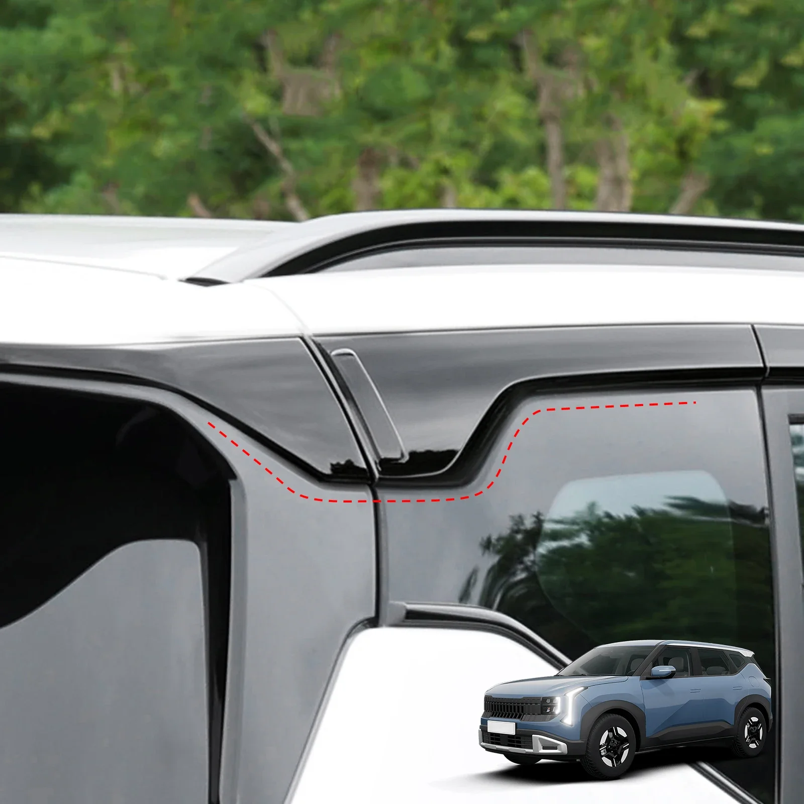 Pre-Cut Vinyl Decal Kit For Kia Seltos SP3 2026-2027 Car Body Stickers Sunroof Window Windshield Side Skirt Exterior Decor Film