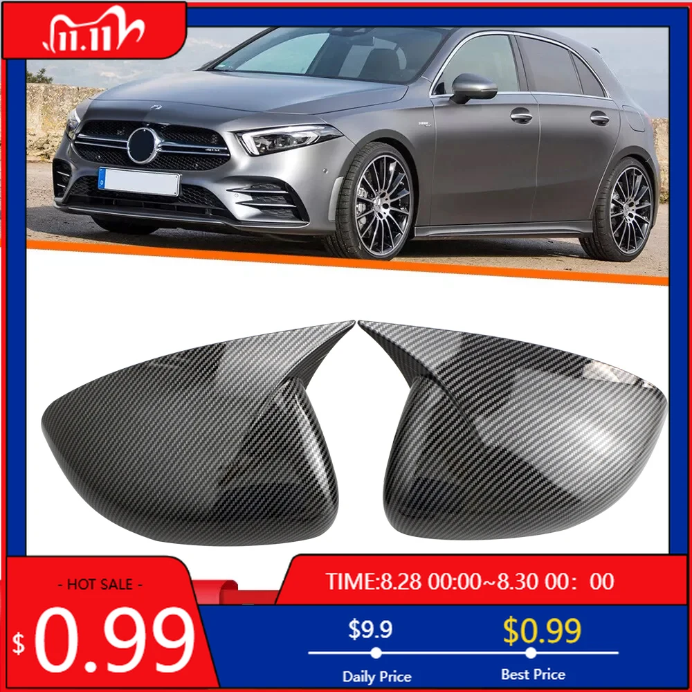 

Внутренние наклейки для LHD Mercedes Benz A Class CLA W177 C118 2019-2021, автомобильная наклейка, боковое зеркало заднего вида, крышка крыла, внешняя крышка