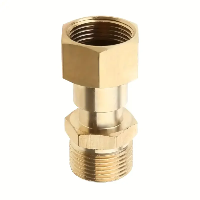 Pressure Washer Swivel Fitting M22-14mm 5000 PSI Brass Quick Connect 360-Degree Rotation for Power Washers