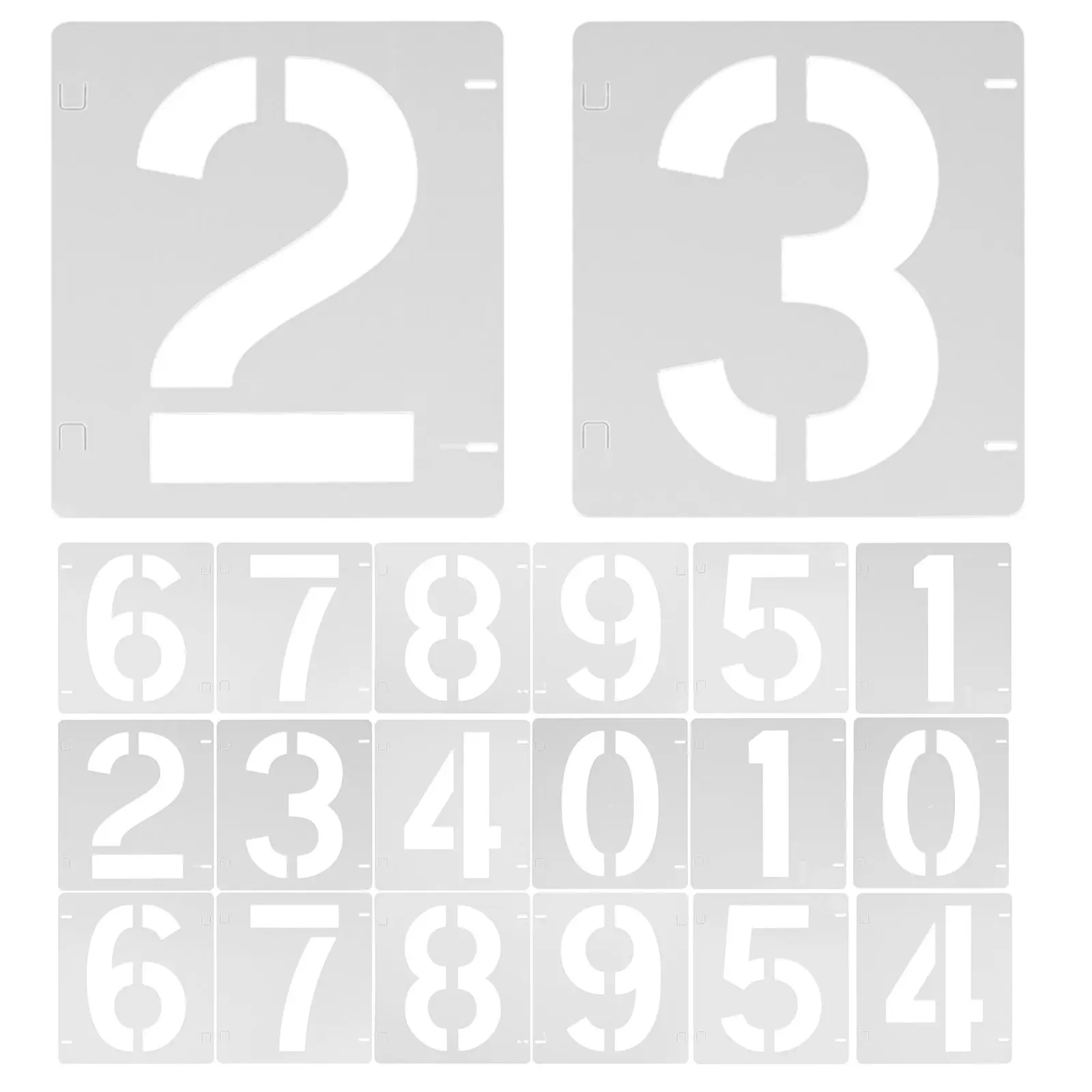 20Pcs Number Stencil Kit Reusable Thick Cardboard Numbering Stencils for Curb Mailbox Garage Door Sign Spray Paint Optimized