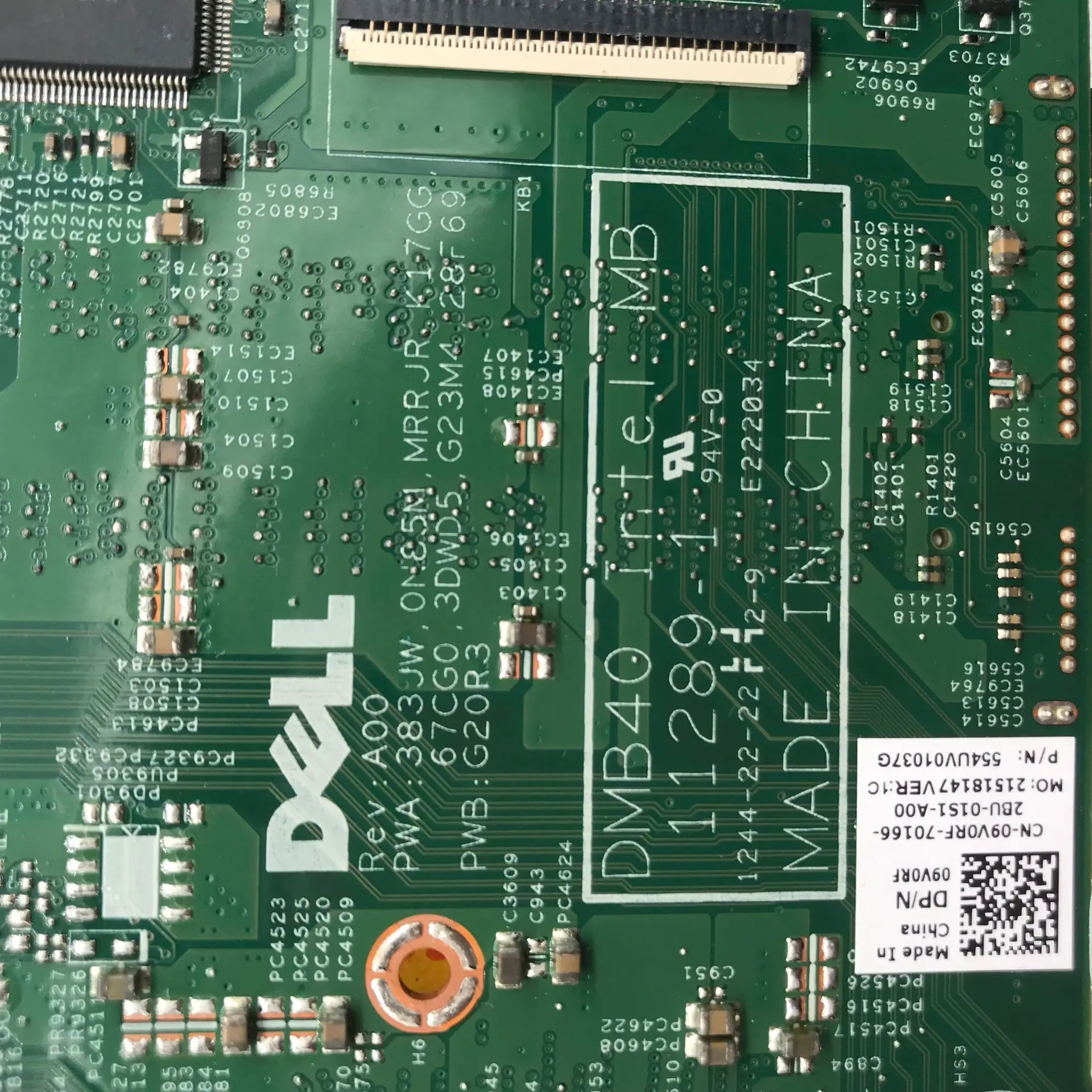 

09V0RF 9V0RF CN-09V0RF Mainboard For DELL Inspiron 14Z 5423 Laptop Motherboard 11289-1 W/ SR0XF I3-3227U CPU 100% Full Tested OK