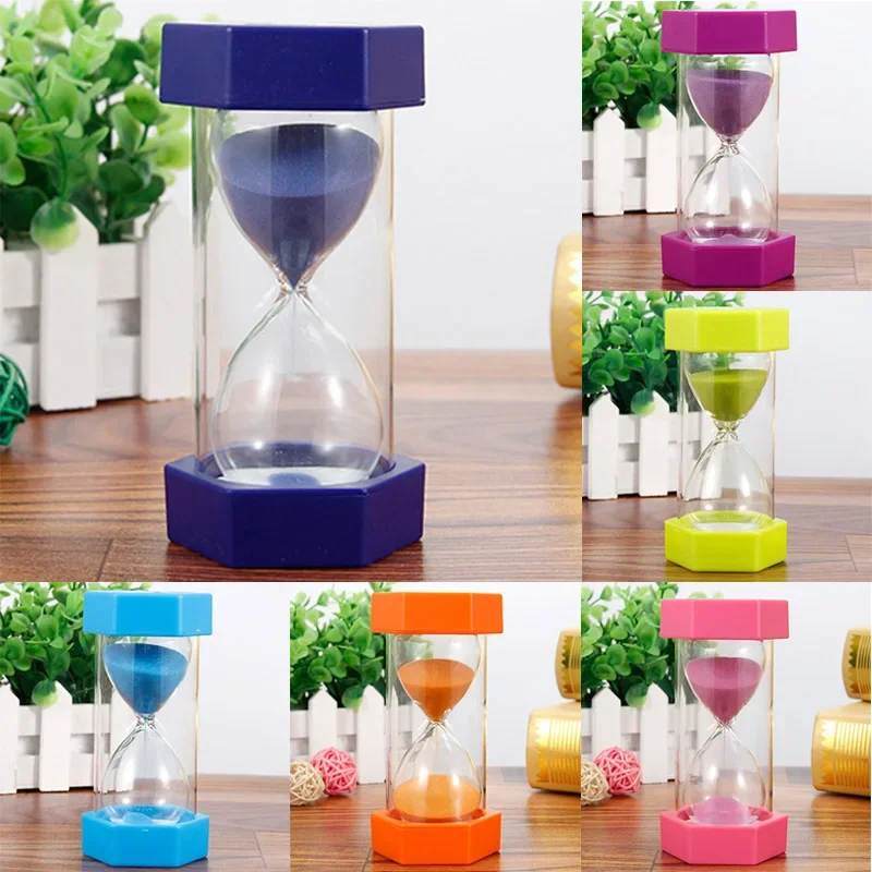 

5/10/15/20/30min Colorful Sandglass Hourglass Sand Clock Kitchen Timer Supplies Home Decoration Crafts Decoration Kid Game Gift