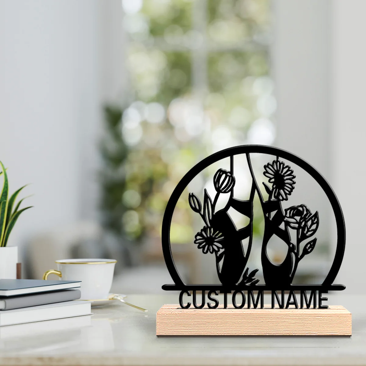 1 hermosa zapatilla de ballet personalizada, un regalo con marco de madera para entusiastas del baile, perfecto para bailarines, el día de San Valentín y el Día de las Madres.