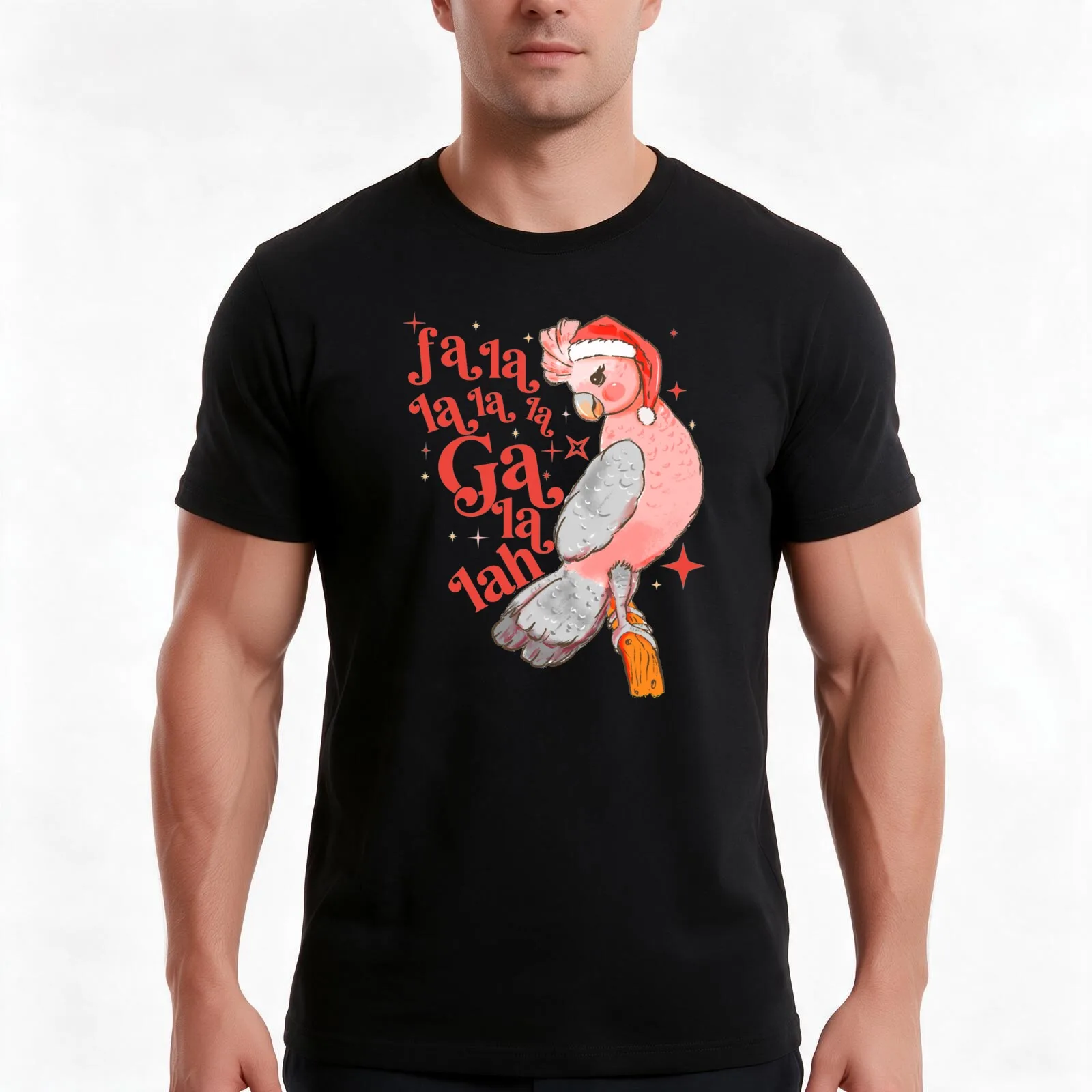 Australian Funny Christmas Holidays Cute Galah Bird Falala T-Shirt Summer Casual Cotton Tee Oversized Streetwear Tops