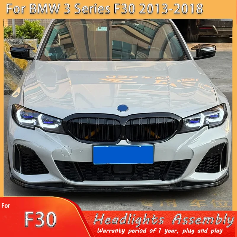 

2PCS LED Headlights For BMW F30 F35 320i 328i 335i 3 Series 2013-2018 DRL Amber Turn Signal Replace Halogen Car Accessories