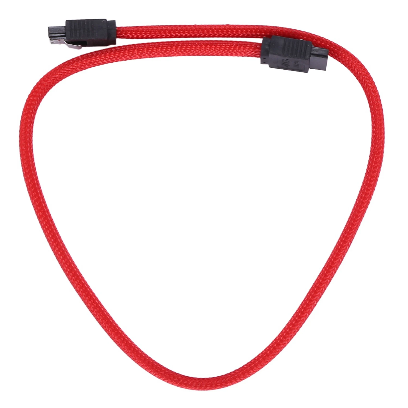 A003 2X 50CM SATA 3.0 III SATA3 Cable de datos de 7 pines Cables SSD de 6 Gb/S Cable de datos de disco duro con funda de nailon Versión premium (rojo)