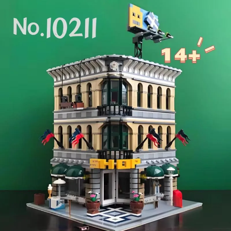 

2182 PCS Grand Emporium Model Compatible 10211 15005 Building Blocks 15041 Bricks Toys Children Gifts Street View Architecture