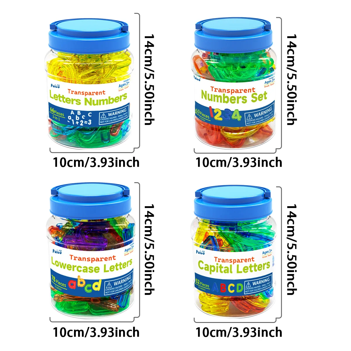 Numbers and Letters Transparent Teaching Tool, Puzzle Toy Set for Preschool Learning, Spelling Counting, Uppercase and Lowercase