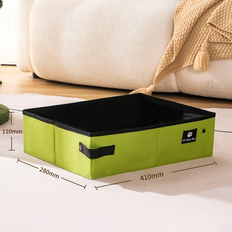 Portable Folding Travel Pet Litter Box Dog Toilet Tray Folding Cat Litter Potty Waterproof Outdoor Foldable Cat Litter Box view 5
