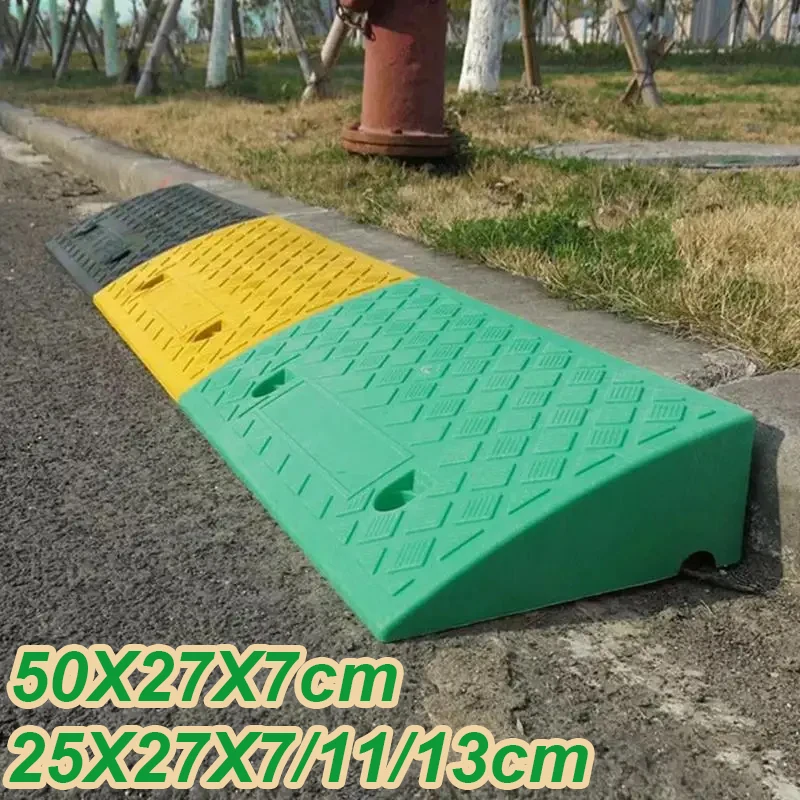 

Car Threshold Ramp Plastic Portable Curb Ramp With Textured Surface For 6-8CM Height Steps For Driveway Loading Dock Sidewalk