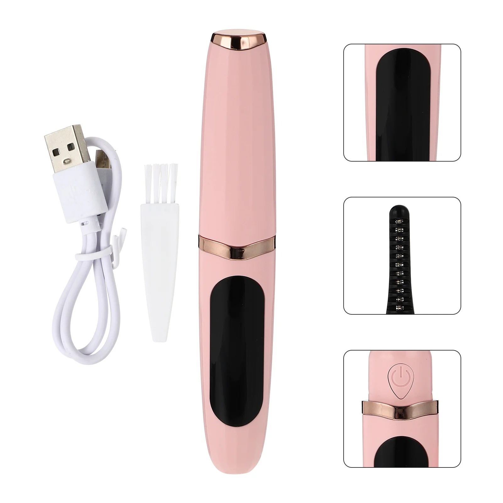 

1Set Heated Eyelash Curler Electric Lash Curling Tool Fast Heating Portable Eyelash Makeup Device for Women Lash Curler