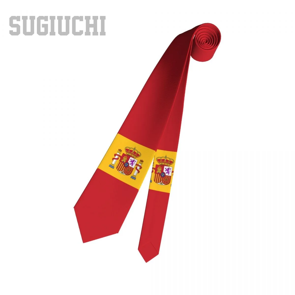Gravata xadrez casual com emblema da bandeira da espanha, masculina e feminina, slim, festa de casamento, negócios, gravatas