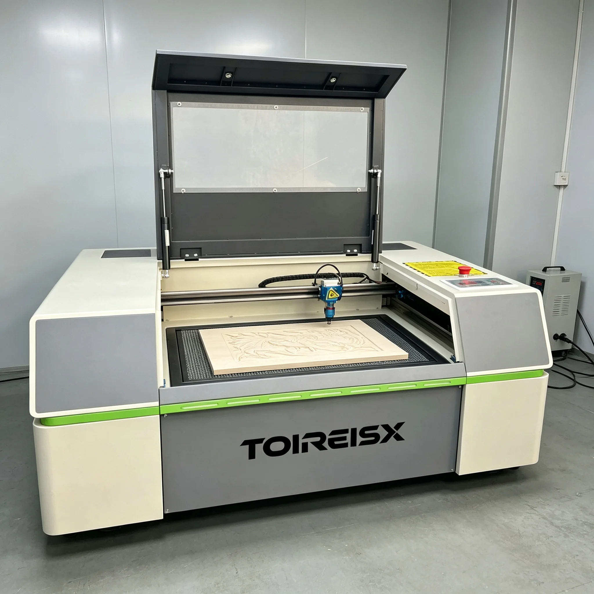 TOIREISX CO2 Laser Engraver 50W Laser Engraving And Cutting Machine with Lightburn CO2 Laser Cutter Built-in Air Assist for Wood Plastic Fabric Acrylic
