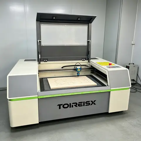 TOIREISX CO2 Laser Engraver 50W Laser Engraving And Cutting Machine with Lightburn CO2 Laser Cutter Built-in Air Assist for Wood Plastic Fabric Acrylic