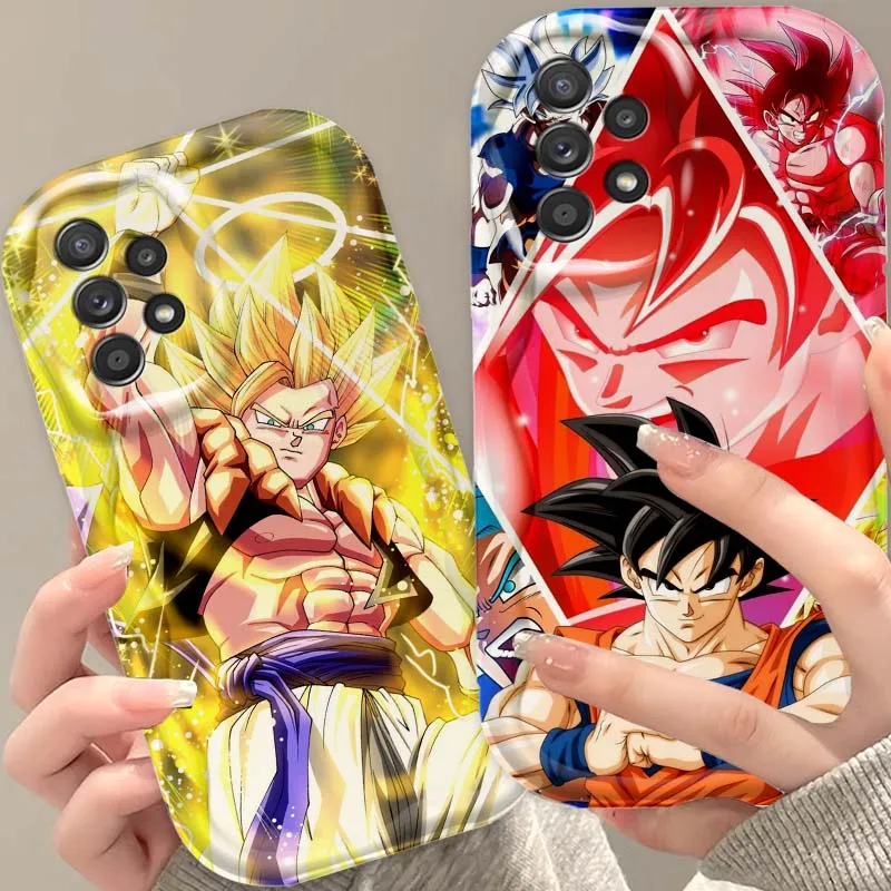 

Hot Anime Dragon Ball Goku Phone Case For Samsung A73 A72 A71 A56 A55 A54 A53 A52 A51 A32 A36 A26 A25 A13 A14 5G Wave Oil