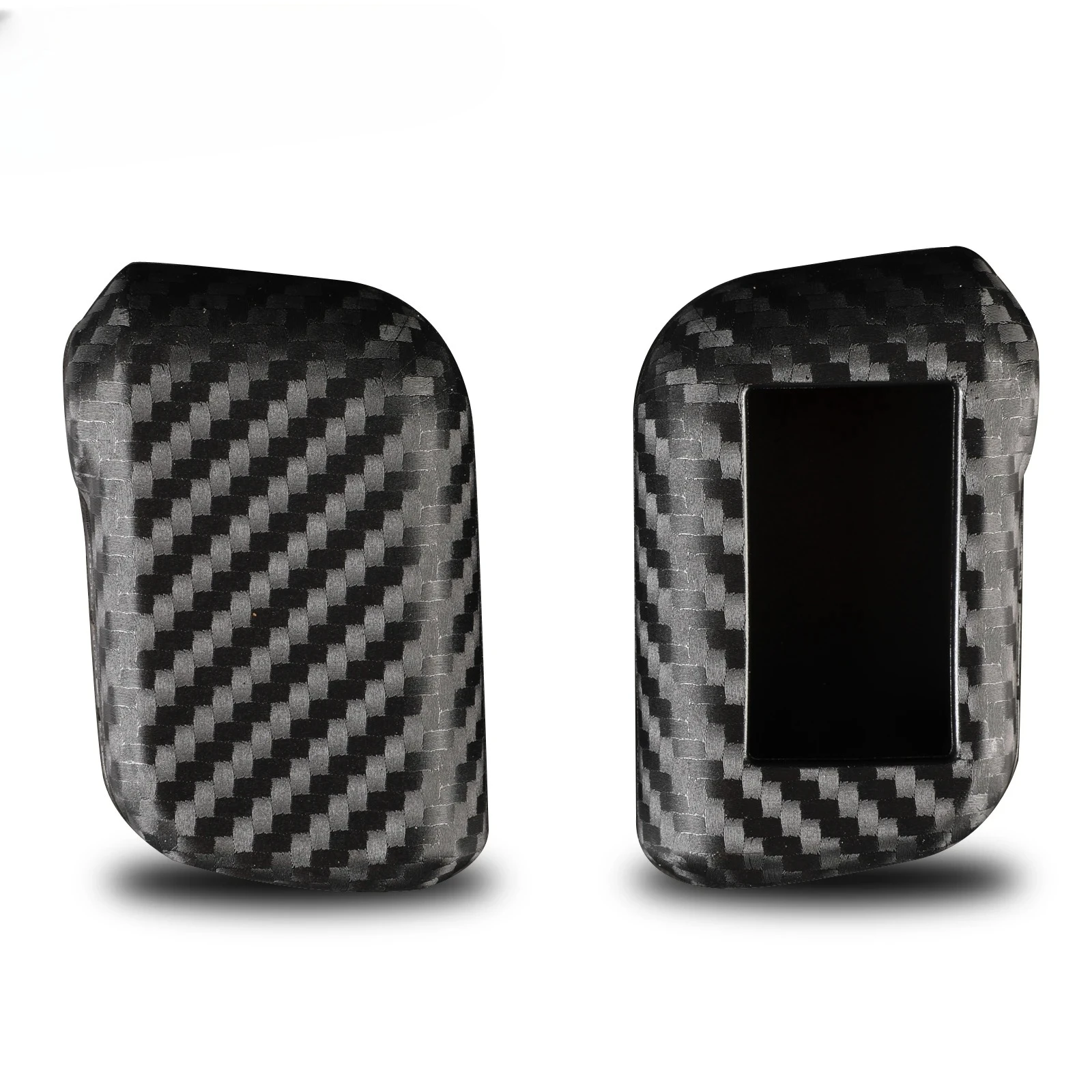 

10X Carbon Silicone Case For Starline A93 A63 A96 Car 2 Way Alarm Remote Sensor Control LCD Keychain Cover Car Styling