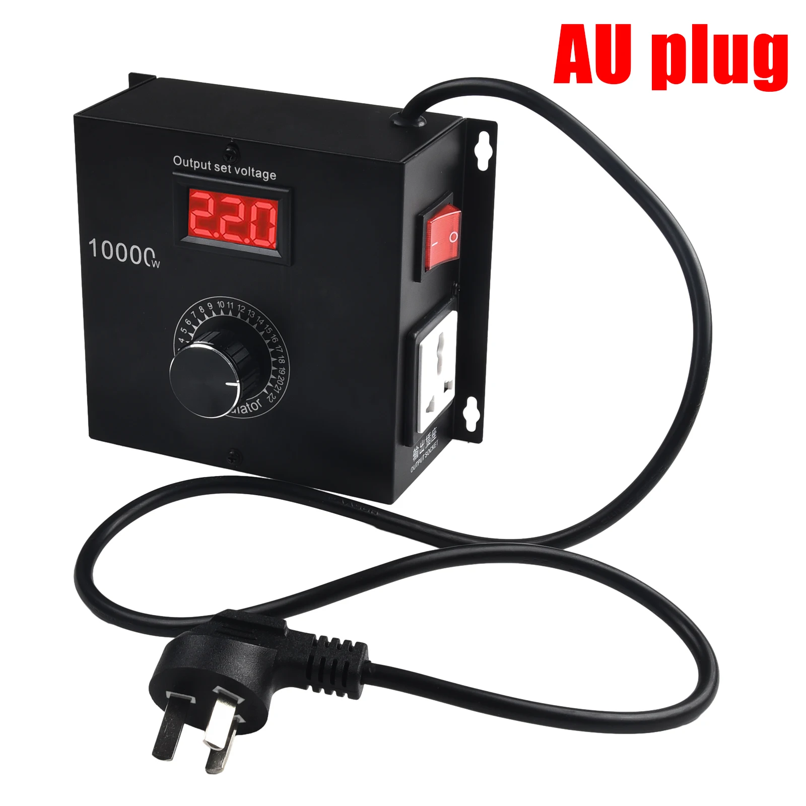 High Power Voltage Regulator SCR Electronic Motor FAN Speed Controller Iron Outshell Design Stepless Rotation Knob