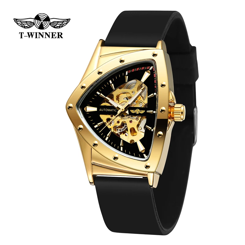 Winner 395R Transparent Fashion Luminous Royal Design Men Top Brand Luxury Male Mechanical Movement Skeleton Wrist Watch Clock