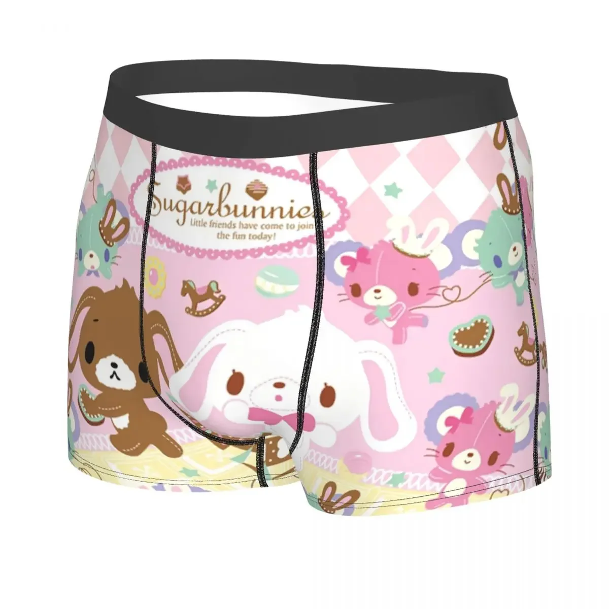 Custom Male Cool Cartoon Sugarbunnies Sanrio Japan Anime Underwear Boxer Briefs Soft Shorts Panties Underpants