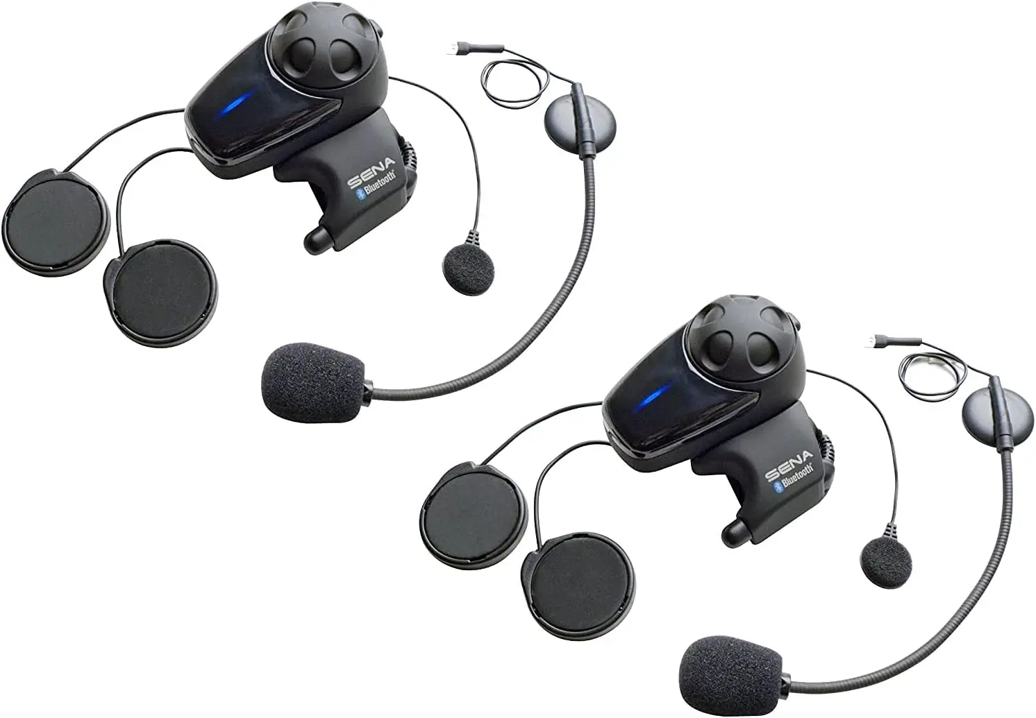 

SMH10D-11 Motorcycle Bluetooth Headset / Intercom with Universal Microphone Kit (Dual) , Black