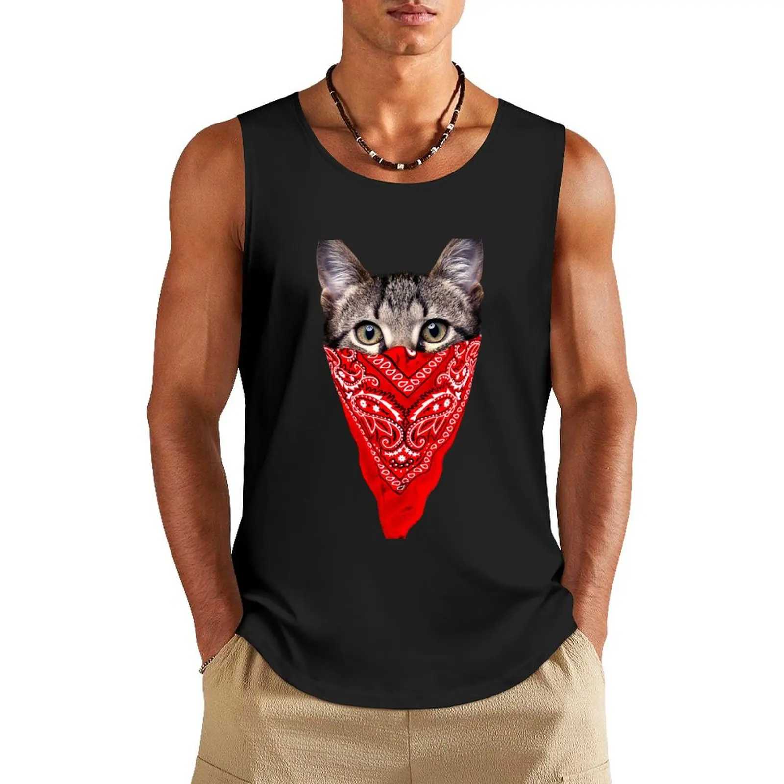 

Gangster Cat Tank Top Sports clothing gym accessories men