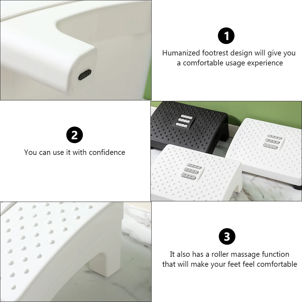 

Roller Massage Footstool Foot Support Stool Fine Workmanship Comfortable Foot Rest Tool Home Use Toilet Bathroom