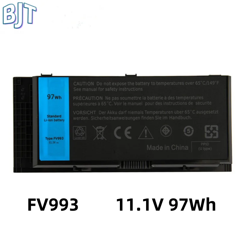 

11.1V 97Wh 9Cell New Laptop Battery FV993 For Dell Precision M6600 M6700 M6800 M4800 M4600 M4700 Series FJJ4W T3NT1 N71FM PG6RC