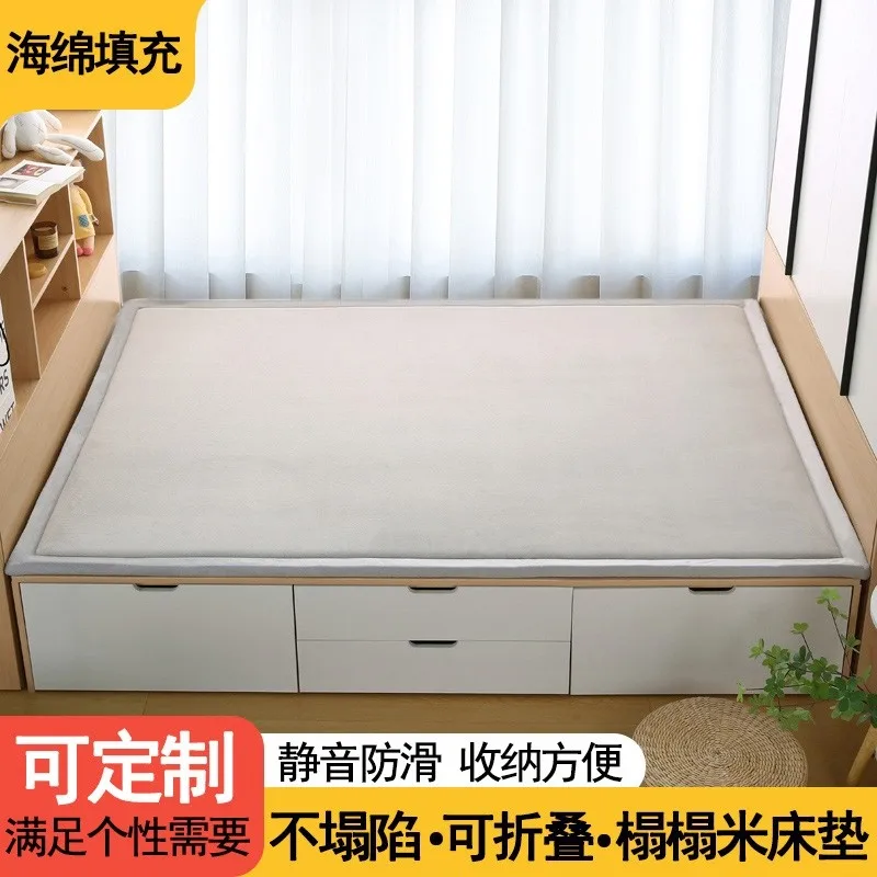 Sleeping floor customizable 3CM Thick Coral Fleece Velvet Mats Thickening Camel Bed Mattress Living Room Carpet Baby Crawling