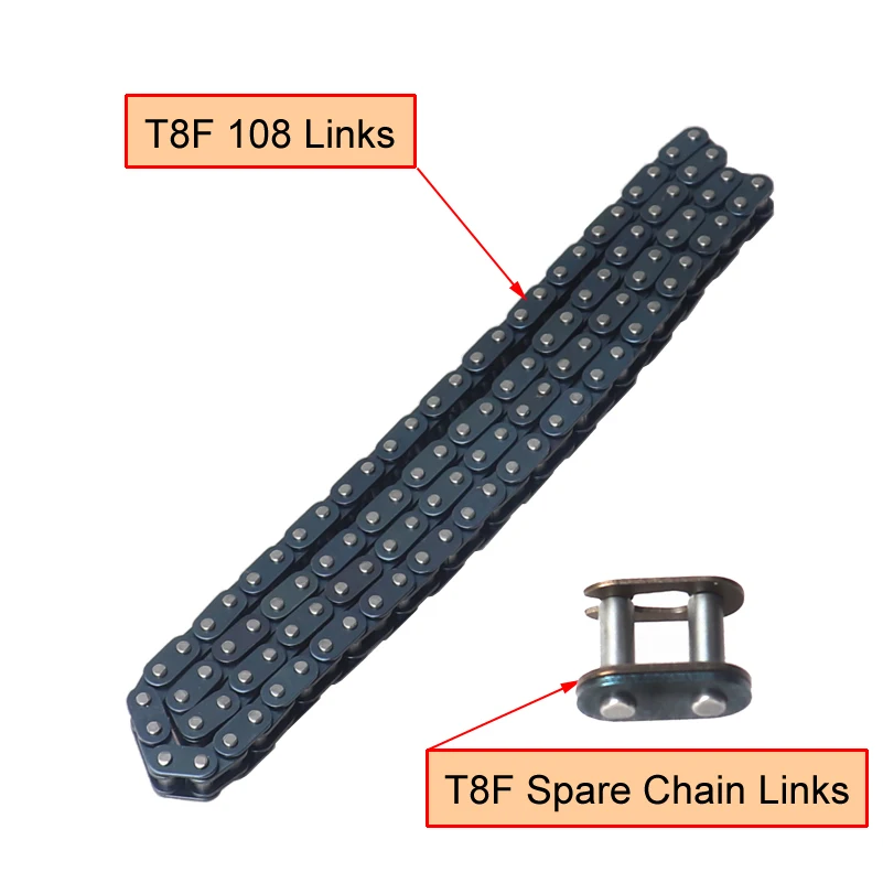 T8F chain with Spare Master Link For Mini Dirt BIKE Quad ATV 47cc 49cc Minimoto Pocket Bikes 88 links 126 links 136 links