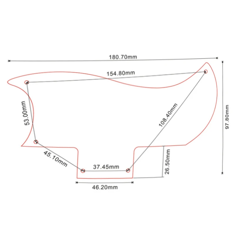 Fei Man - Guitar Parts Pickguards Suit For US Gift, SG 61, Scratch Plate, 5 Screw Holes, Soporte Electric Guitar