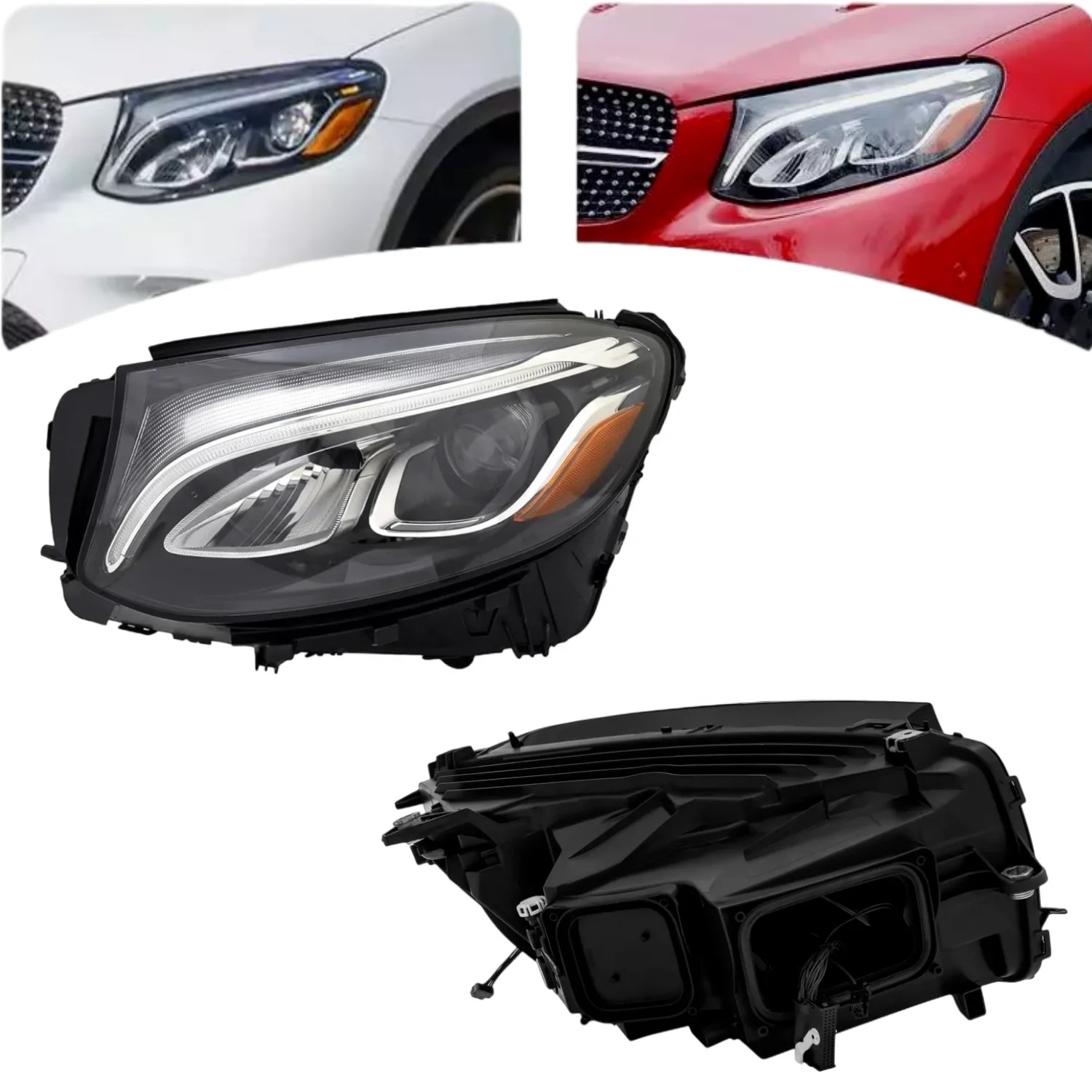 X253 W253 GLC 2016-2019 USA Type Front Headlight Assembly Fit GLC300 GLC350e GLC43 GLC63 Auto Lamp Parts OEM