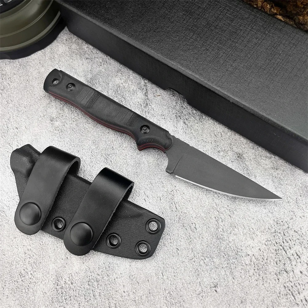 Portable Neck Fixed Blade Knife with G10 Handle Matching Sheath Compact EDC Essential Tool for Hiking Outdoor Adventures