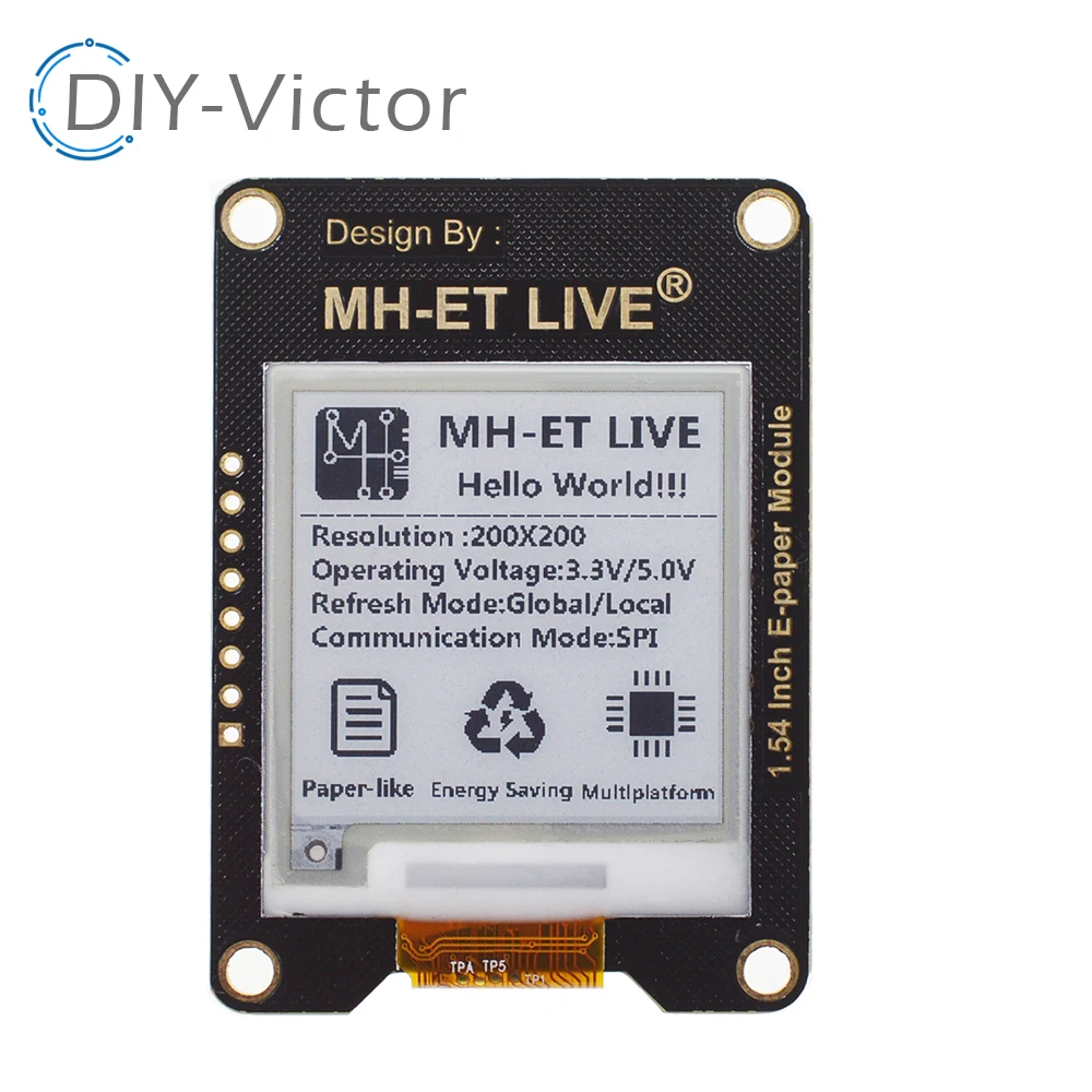 Módulo Epaper de 1,54 polegadas E-paper E-Ink EInk Tela de exibição SPI Suporte global/peça para Arduino