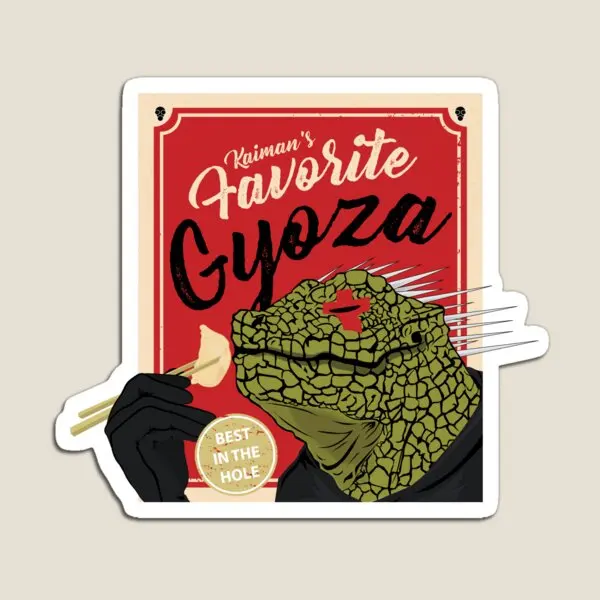 Dorohedoro Anime Kaiman comiendo Gyoza imán para organizador de nevera hogar colorido juguete para bebé decoración lindo refrigerador niños soporte