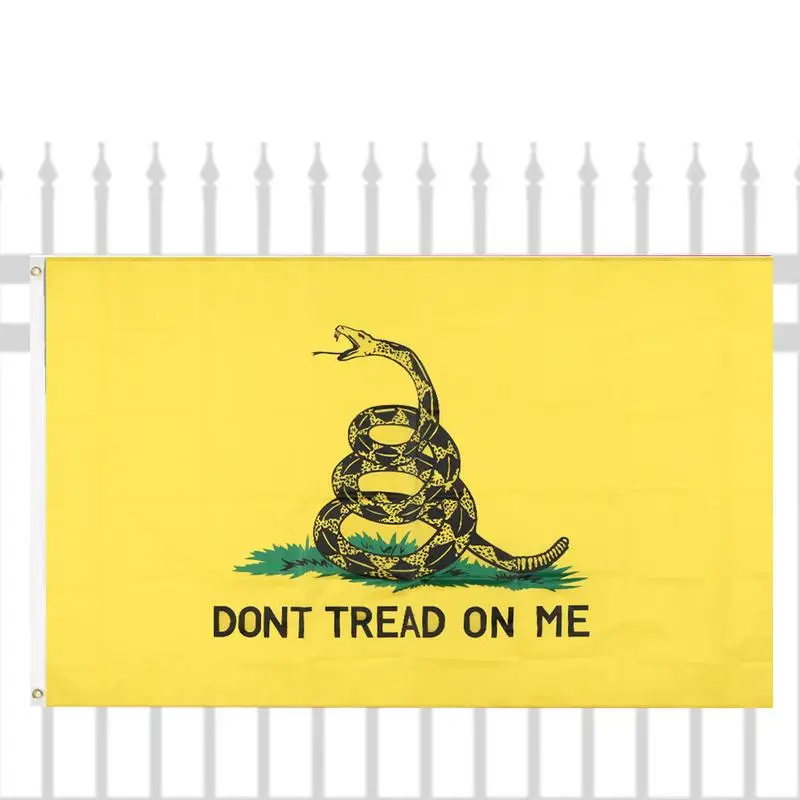 Conservative Flag Novelty Garage Flags Double Sided Tea Party Rattlesnake Flags Gadsden Libertarian Flags 3559 Inches For