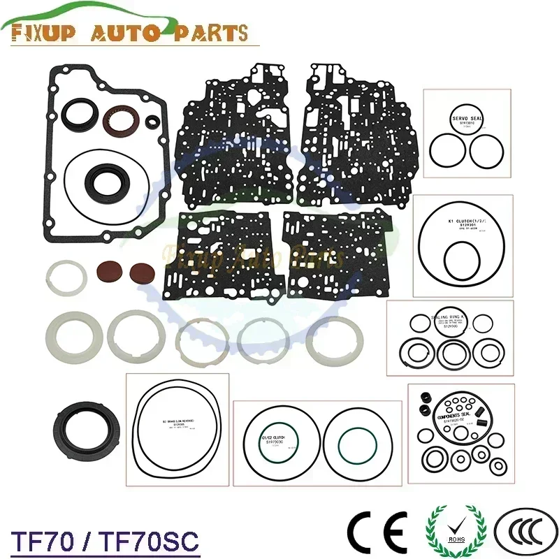 TF70SC TF70 Automatic Transmission Overhaul Rebuild Kit Brake Seals Clutch Gaskets For CITROEN PEUGEOT Car Accessories K197900C