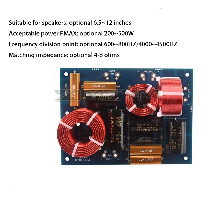 US-385 Suitable For HIFI High Medium And Low Frequency Three-way Speakers Within 6.5~12 inches PMAX 200W~500W