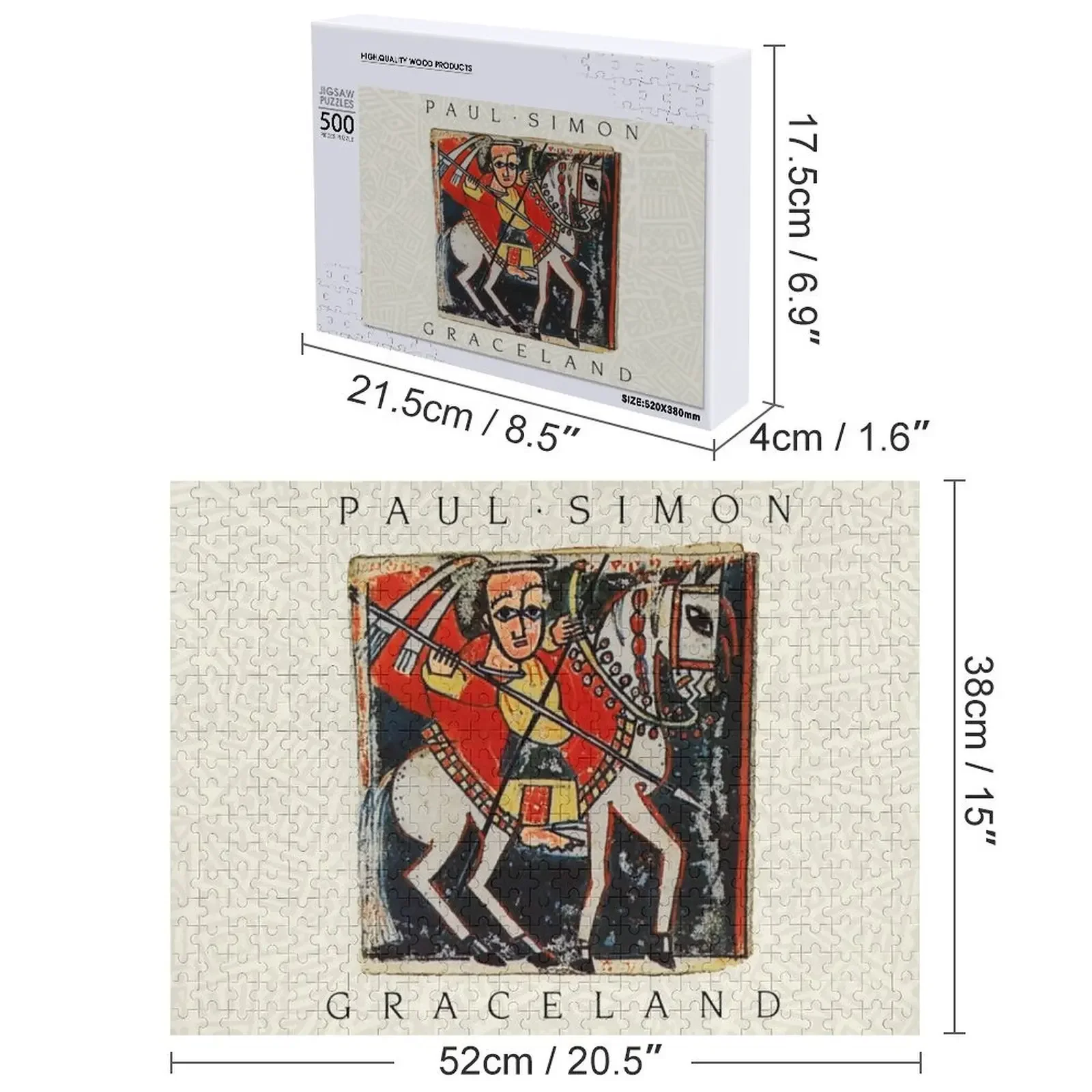 Paul Simon Graceland Quebra-cabeça Peças de quebra-cabeça Adultos Personalizados Foto Alfândega Com Foto Idéias de Presente personalizadas Quebra-cabeça