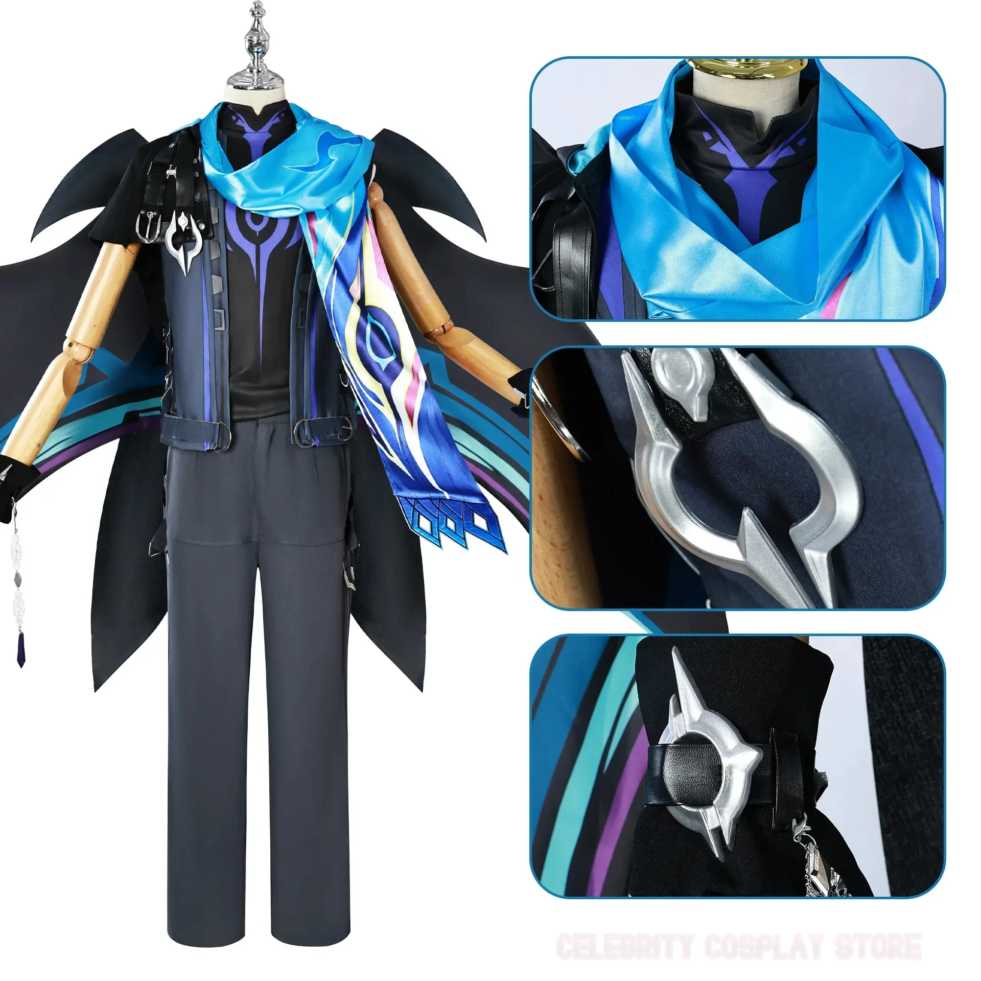 New 2025 Game Genshin Impact Ororon Cosplay Men Costume Adult Uniform Top Wings Accessories Full Set Suit Halloween Outfits