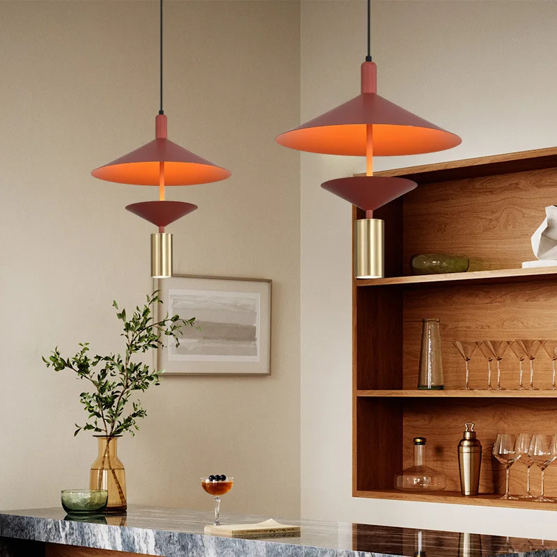 

Light Luxury Restaurant Pendant Lamp Nordic Minimalist Modern Personalized Creative Coffee Shop Bar Counter Umbrella Chandelier