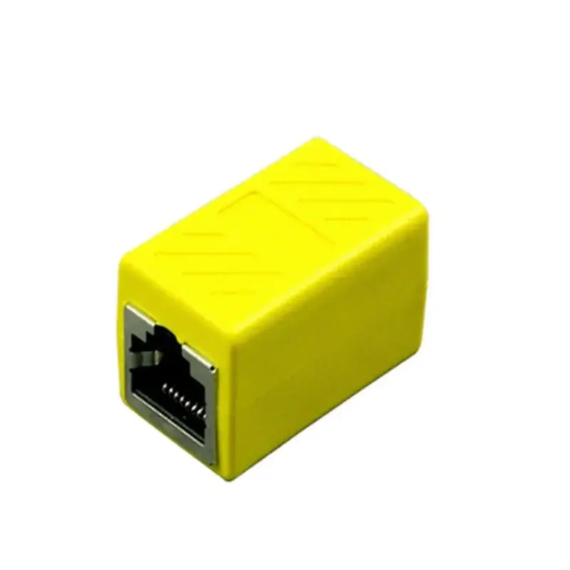 Acoplador adaptador de conector LAN Ethernet de red RJ45 hembra a CAT6 negro/amarillo/rojo/azul/blanco