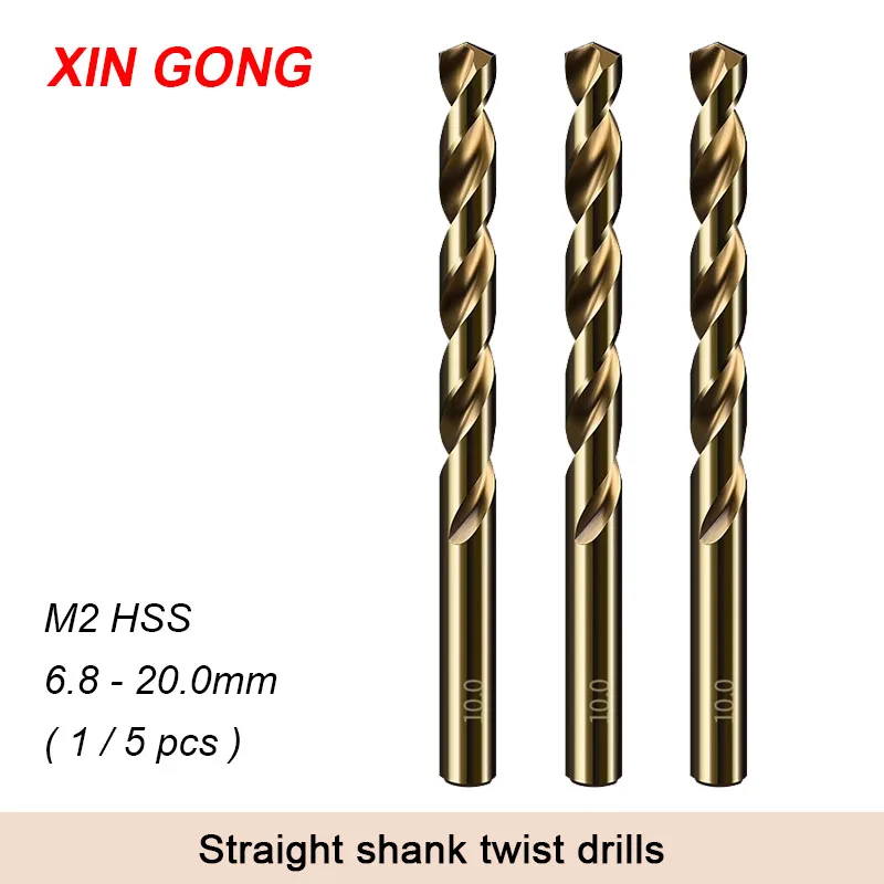

HSS M2 Twist Drill Bit Straight Drills 6.1-20.0mm Processing: stainless steel. Alloy steel. Aluminum etc. XINGONG