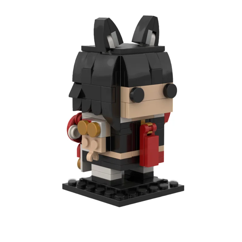 

171 Parts Creative Famous Black Hair Brickheadz Bricks Model Christmas Gifts DIY Assembled Building Blocks Toys For Adults Kids