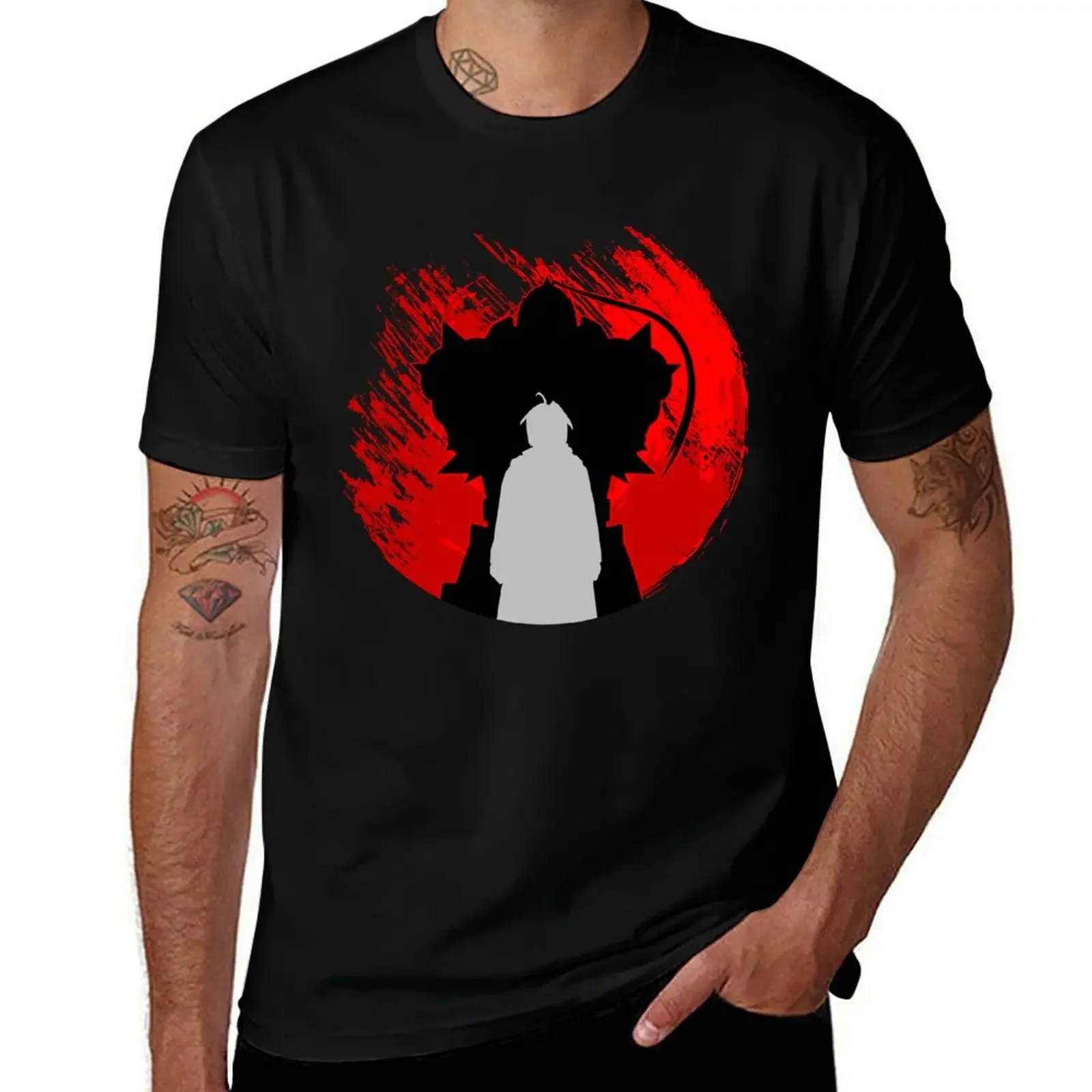 FMA Edward T-Shirt tees graphic shirts anime slim fit t shirts for men