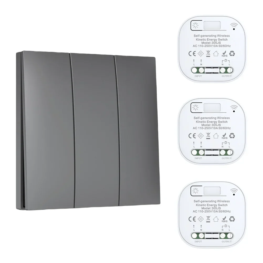 Home Lighting Control Wireless Switch User Friendly Remote Control Switch No Wiring Required Multi-light Control