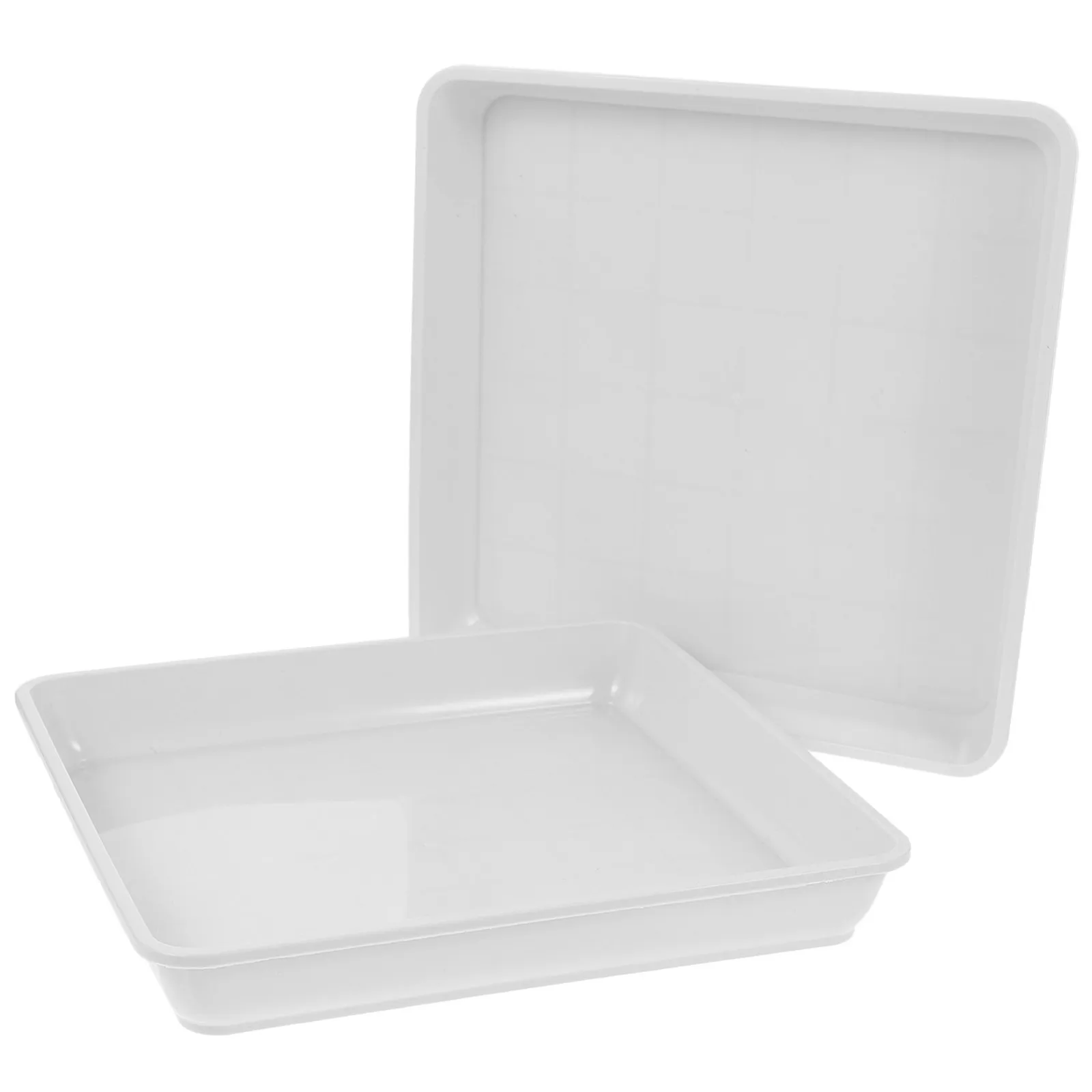 2Pcs Resin Plastic Plant Saucer Tray for Flower Pots Planter Drip Catcher Moisture Control Surface Protection Garden Indoor