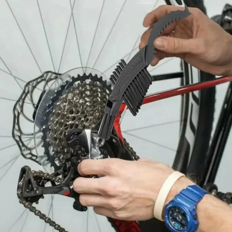 Cepillo limpiador de cadena de bicicleta, herramienta de limpieza de neumáticos, 3 piezas