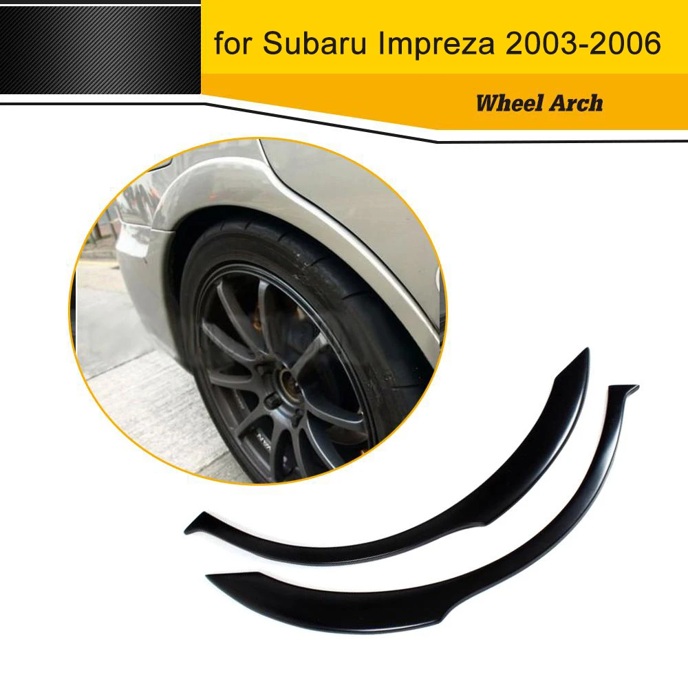 PU Auto Car Side Fender Flares Trim for Subaru Impreza 2003-2006 Wheel Arches Fender Flares Trims Covers