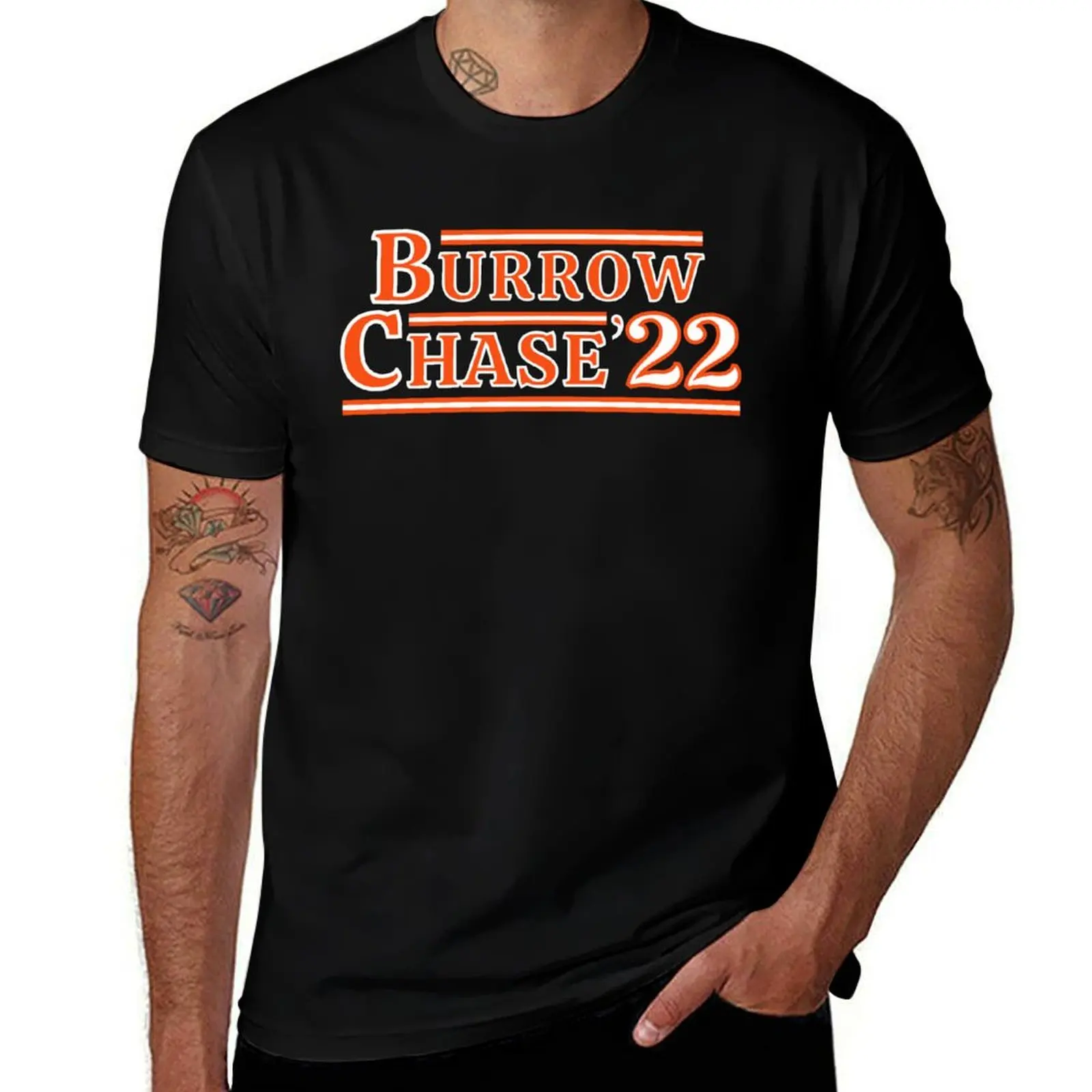 

burrow and Ja'marrfootball shirt 2022 T-Shirt black cotton t-shirt plain for man package g man t shirts for men T-Shirt