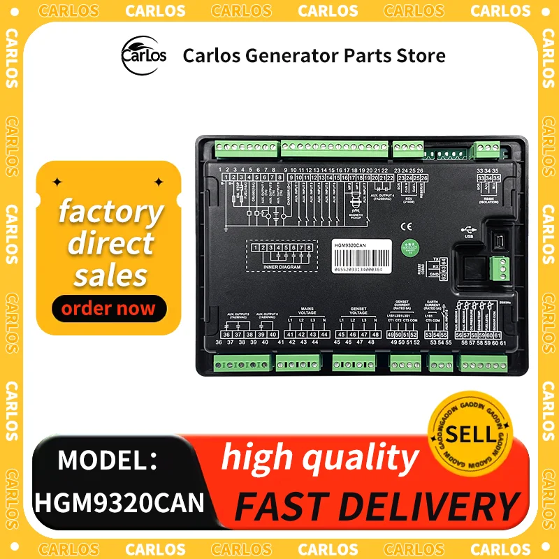 SmartGen  HGM9320CAN  HGM9310CAN  HGM9320 HGM9310 Automatic Start Stop Diesel Generator Controller Module Unit Timing Functio